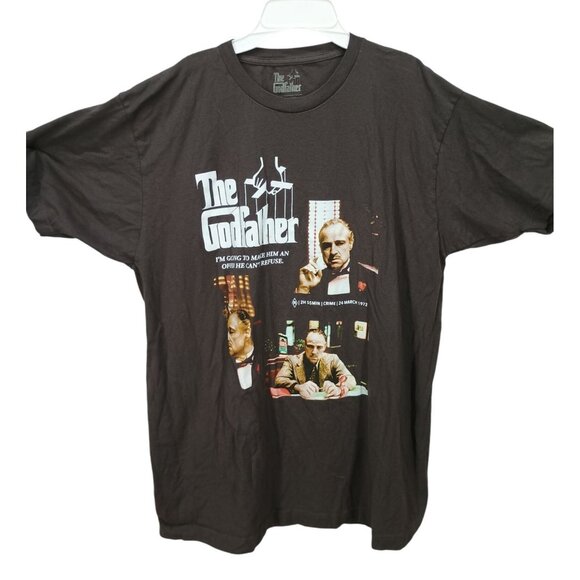 The Godfather Graphic T-Shirt Black Short Sleeve 100% Cotton Mens Size L - Picture 1 of 8